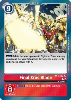 Final Xros Blade 「BT12-100」「EN」