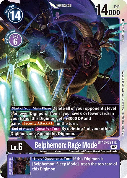 Belphemon: Rage Mode 「BT13-091」「EN」