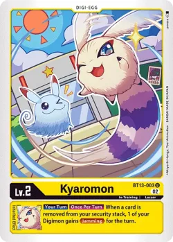Kyaromon — Royal Knights Pre-Release Pack #BT13-003 · Digimon