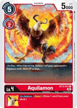 Aquilamon — BT-13: Booster Versus Royal Knights #BT13-011 · Digimon