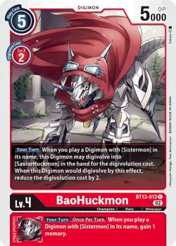 BaoHuckmon — BT-13: Booster Versus Royal Knights #BT13-013 · Digimon