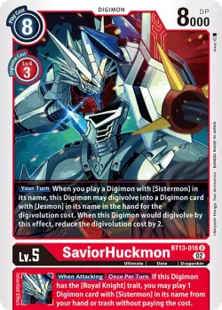 SaviorHuckmon — Royal Knights Pre-Release Pack #BT13-016 · Digimon