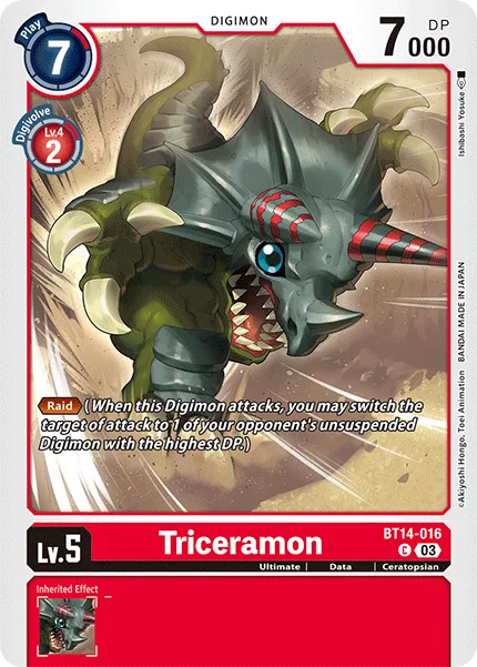 Triceramon 「BT14-016」「EN」
