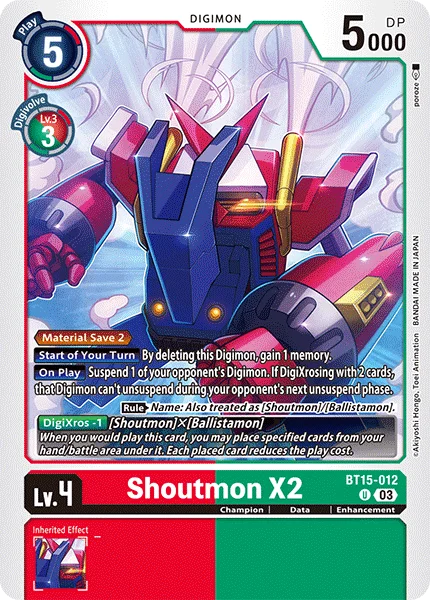 Shoutmon X2 「BT15-012」「EN」