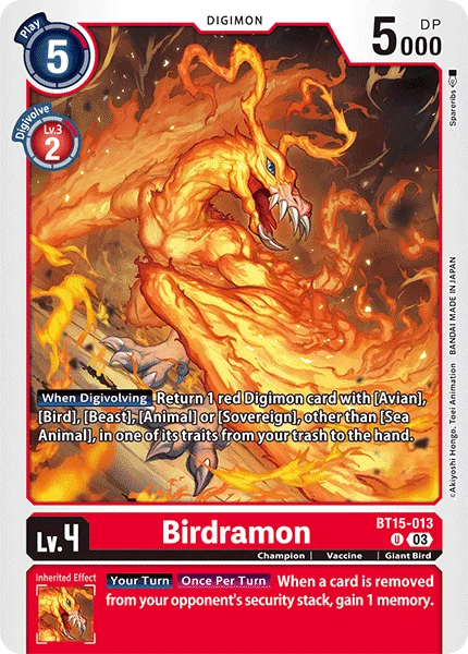Birdramon 「BT15-013」「EN」