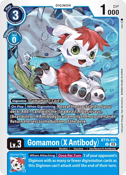 Gomamon (X Antibody) 「BT15-021」「EN」