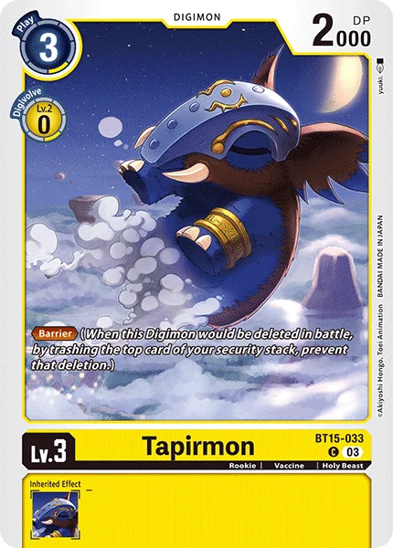 Tapirmon 「BT15-033」「EN」