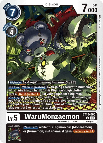 WaruMonzaemon 「BT15-065」「EN」