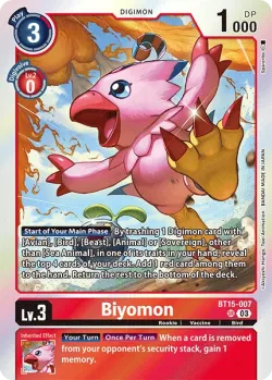 Biyomon — BT-15: Booster Exceed Apocalypse #BT15-007 · Digimon