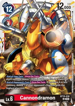 Cannondramon — Pre-Release Pack: Exceed Apocalypse #BT15-018 · Digimon