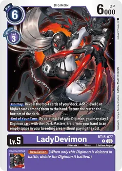 LadyDevimon 「BT15-077」「EN」