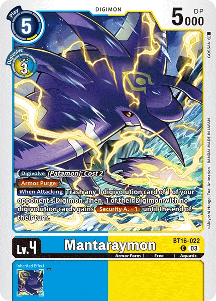 Mantaraymon 「BT16-022」「EN」