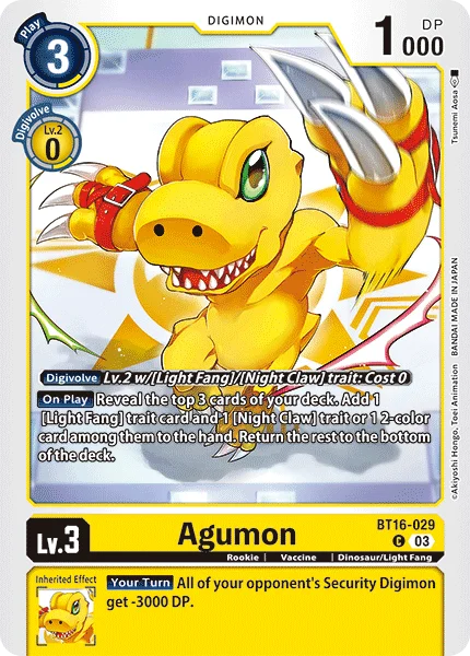 Agumon 「BT16-029」「EN」