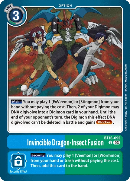 Invincible Dragon-Insect Fusion 「BT16-092」「EN」