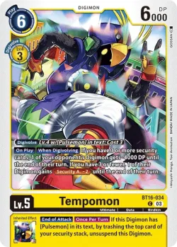 Tempomon — BT-16: Booster Beginning Observer #BT16-034 · Digimon