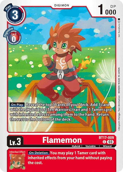Flamemon 「BT17-009」「EN」