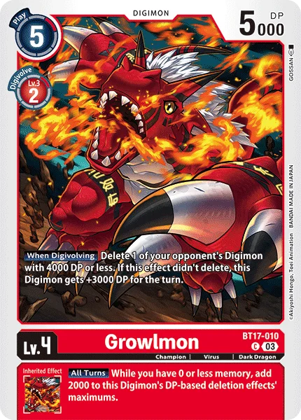 Growlmon 「BT17-010」「EN」