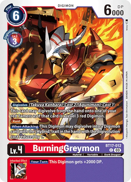 BurningGreymon 「BT17-012」「EN」