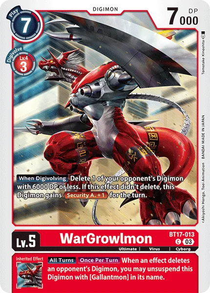 WarGrowlmon 「BT17-013」「EN」