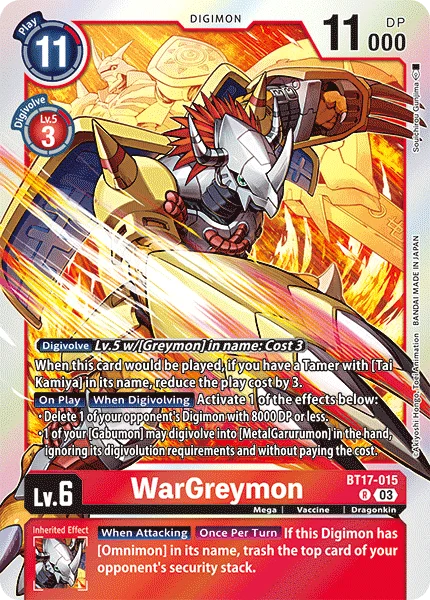 WarGreymon 「BT17-015」「EN」