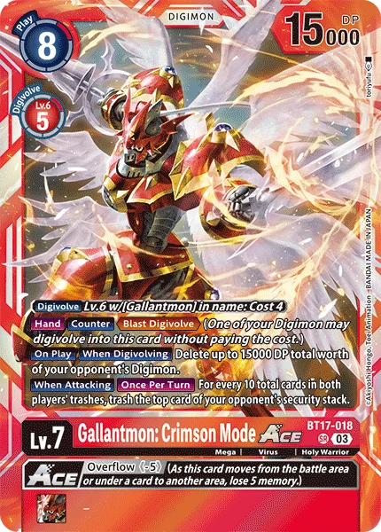 Gallantmon: Crimson Mode 「BT17-018」「EN」