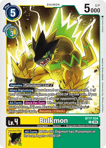 Bulkmon 「BT17-034」「EN」