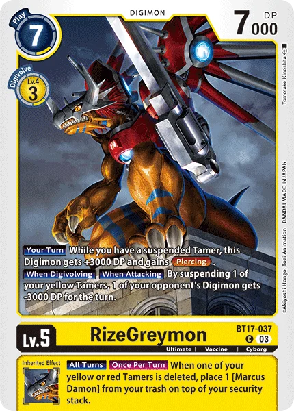 RizeGreymon 「BT17-037」「EN」