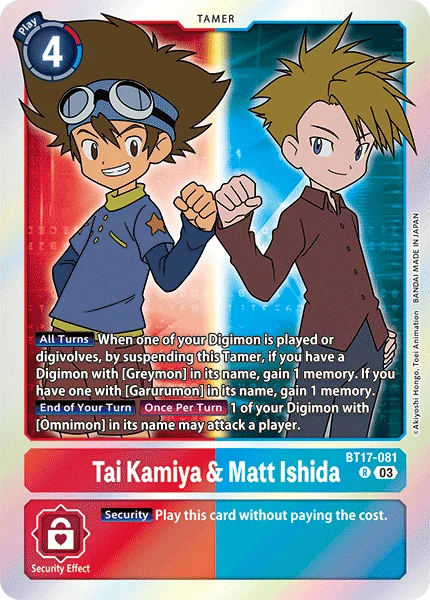 Tai Kamiya & Matt Ishida 「BT17-081」「EN」