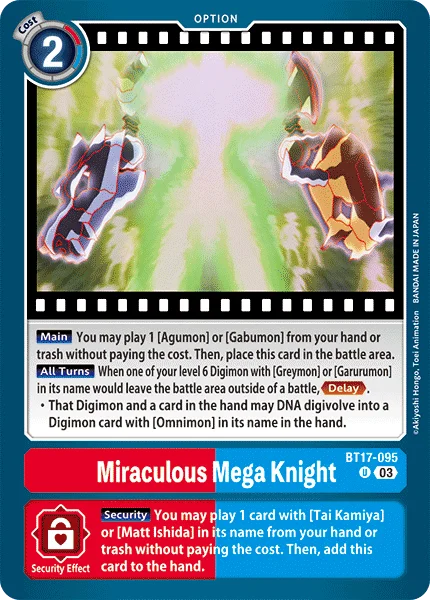 Miraculous Mega Knight 「BT17-095」「EN」