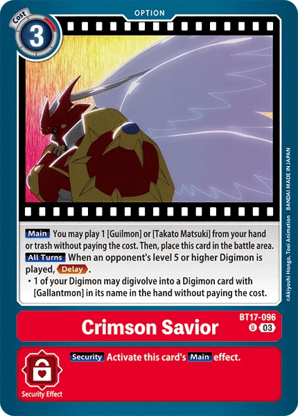 Crimson Savior 「BT17-096」「EN」