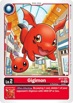 Gigimon — Pre-Release Pack Secret Crisis #BT17-001 · Digimon