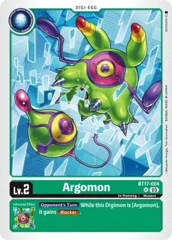 Argomon — Pre-Release Pack Secret Crisis #BT17-004 · Digimon