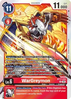 WarGreymon — Pre-Release Pack Secret Crisis #BT17-015 · Digimon