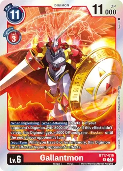 Gallantmon — Pre-Release Pack Secret Crisis #BT17-016 · Digimon