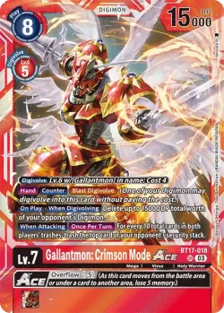 Gallantmon: Crimson Mode — BT-17: Booster Secret Crisis #BT17-018 · Digimon
