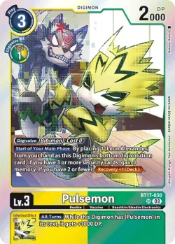 Pulsemon — BT-17: Booster Secret Crisis #BT17-030 · Digimon