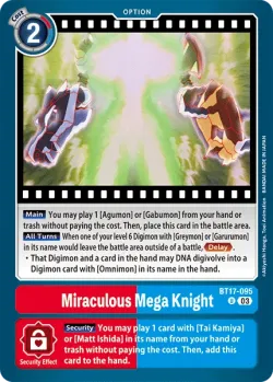 Miraculous Mega Knight 「BT17-095」「EN」
