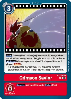 Crimson Savior 「BT17-096」「EN」