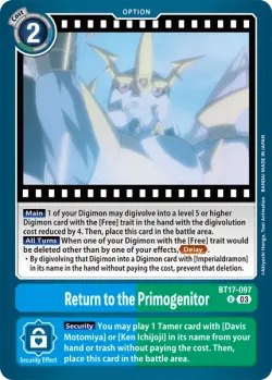 Return to the Primogenitor 「BT17-097」「EN」