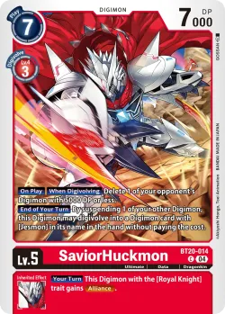 SaviorHuckmon — BT-20: Booster Over the X #BT20-014 · Digimon