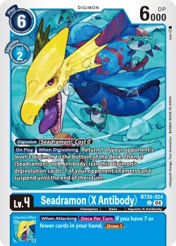 Seadramon (X Antibody) — BT-20: Booster Over the X #BT20-024 · Digimon