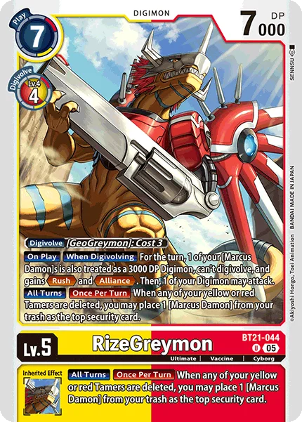 RizeGreymon 「BT21-044」「EN」