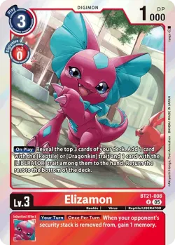 Elizamon — BT-21: BOOSTER WORLD CONVERGENCE #BT21-008 · Digimon