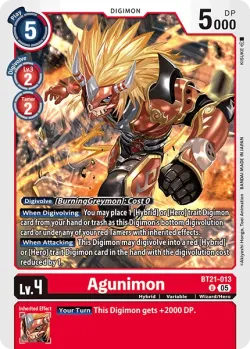 Agunimon — Event Pack 9 #BT21-013 · Digimon