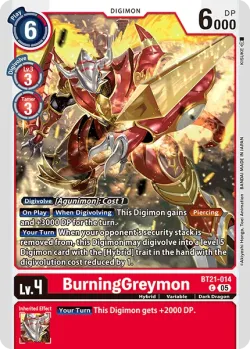BurningGreymon — BT-21: BOOSTER WORLD CONVERGENCE #BT21-014 · Digimon