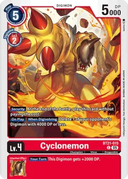 Cyclonemon — BT-21: BOOSTER WORLD CONVERGENCE #BT21-015 · Digimon