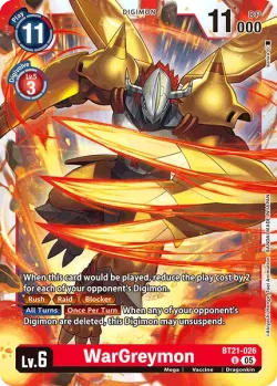 WarGreymon — BT-21: BOOSTER WORLD CONVERGENCE #BT21-026 · Digimon