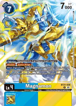 Magnamon — BT-21: BOOSTER WORLD CONVERGENCE #BT21-036 · Digimon