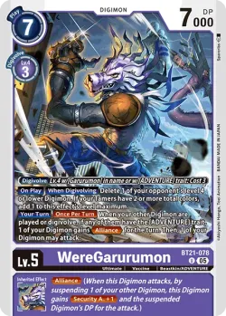 WereGarurumon 「BT21-078」「EN」