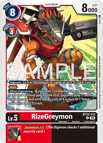 RizeGreymon 「BT22-012」「EN」